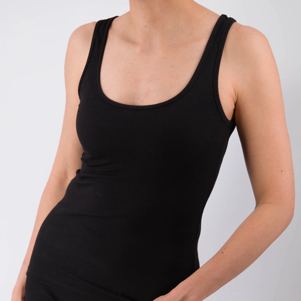 Inga Ribbed Scoop Neck Tank - Sunday Morning